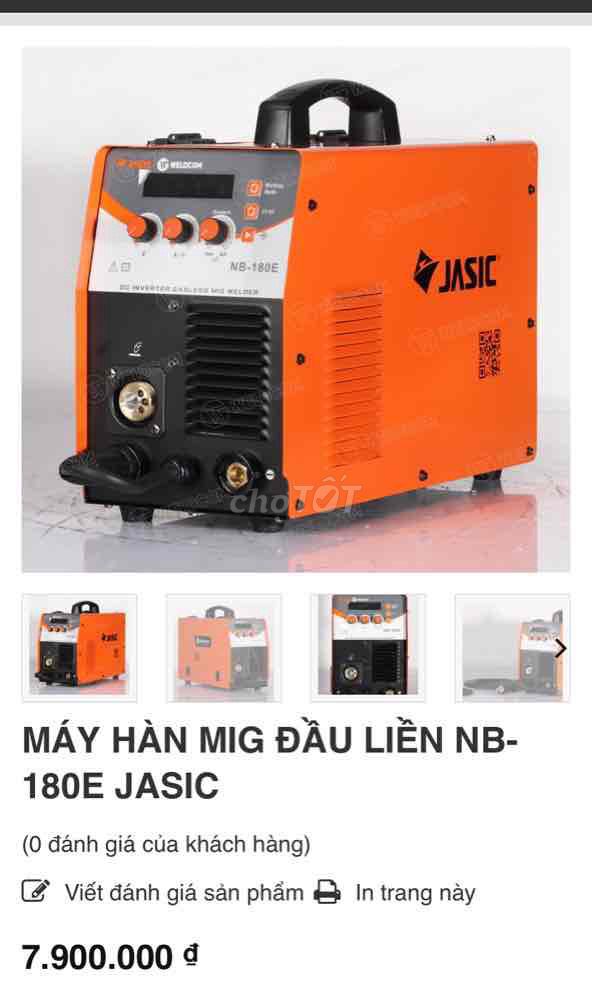 Máy hàn MIG Jasic NB-180E. Mua bán Đồ chuyên dụng, Giống nuôi trồng tại Thị xã Bến Cát Bình Dương được đăng bởi Máy Móc 24H hình 1