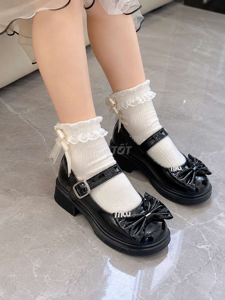 Giày búp bê bé gái đen size 28. Mua bán Mẹ và bé tại Thành phố Vĩnh Long Vĩnh Long được đăng bởi ST STORE chuyên sỉ hình 1