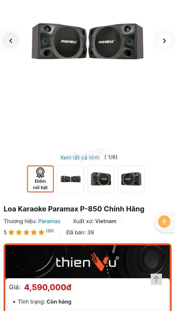 Loa Paramax P850 Bass 25cm công suất 400w