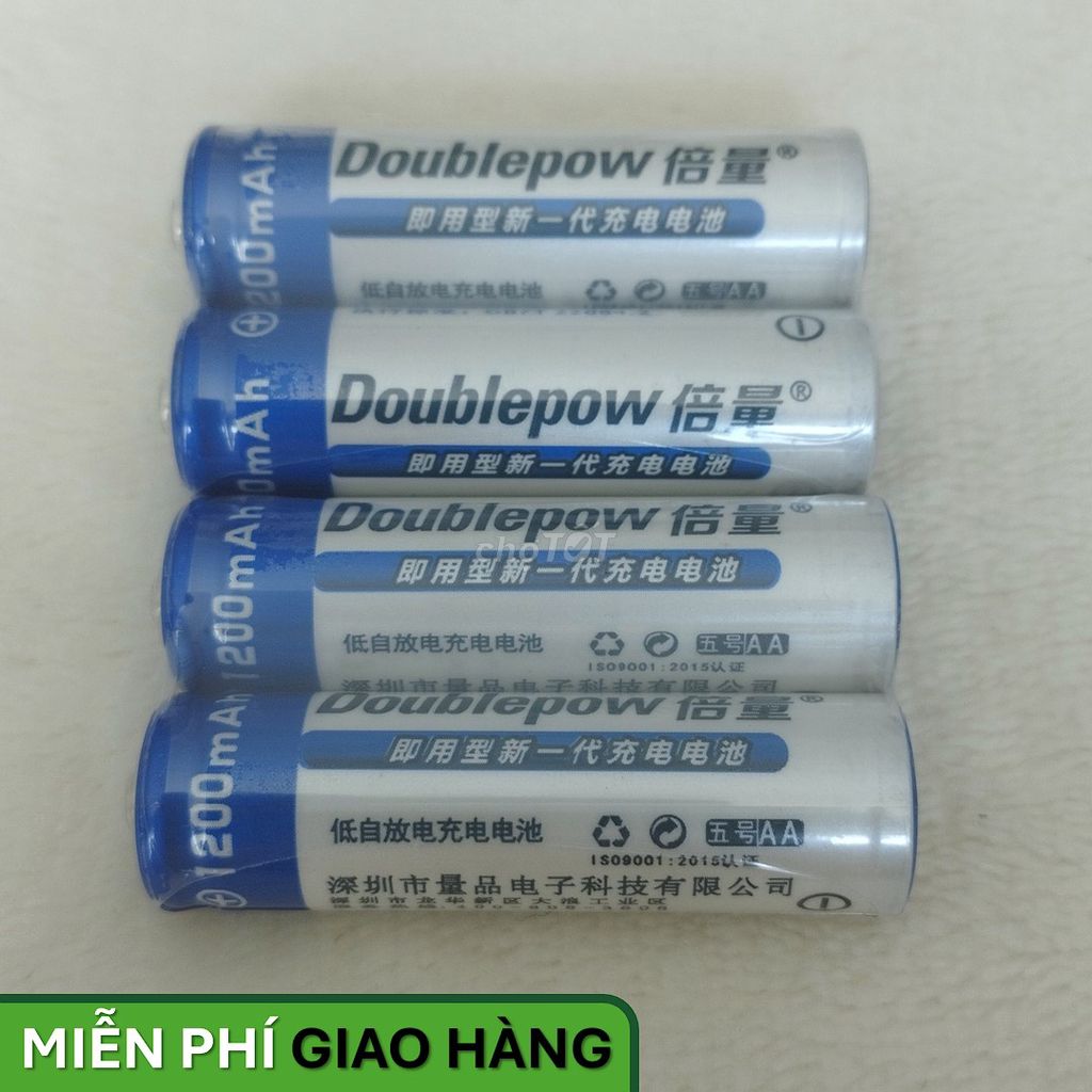 Cặp Pin Sạc AA 1200mah Doublepow Mới