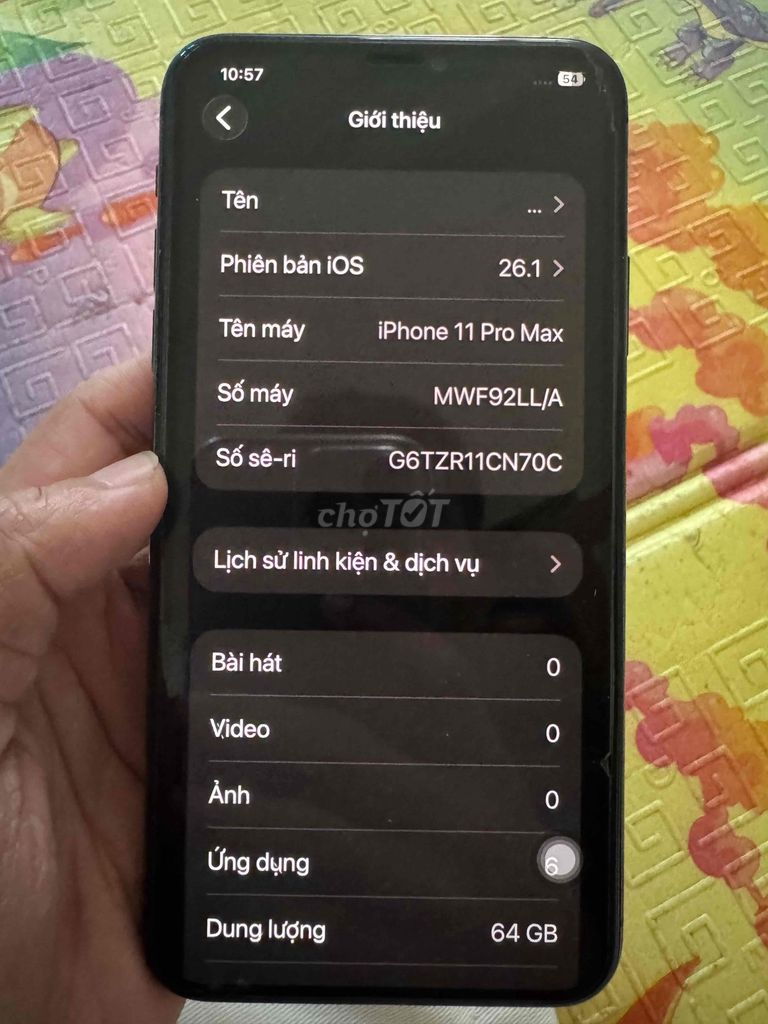 Apple iPhone 11 Pro Max 64GB. Mua bán Điện thoại tại Huyện Thường Tín Hà Nội được đăng bởi đạt đỗ hình 1