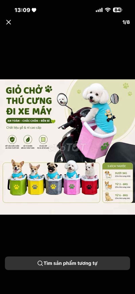 Giỏ chở thú cưng Gỗ Nỉ Size Dưới 7kg. Mua bán Phụ kiện, Thức ăn, Dịch vụ tại Quận 3 Tp Hồ Chí Minh được đăng bởi Khuyen Ngoc hình 1