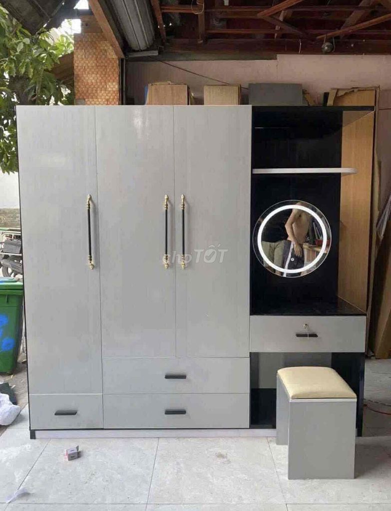 Tủ nhựa liền bàn trang điểm gương led. Mua bán Tủ, kệ gia đình tại Thành phố Thủ Đức Tp Hồ Chí Minh được đăng bởi Hong Le hình 1
