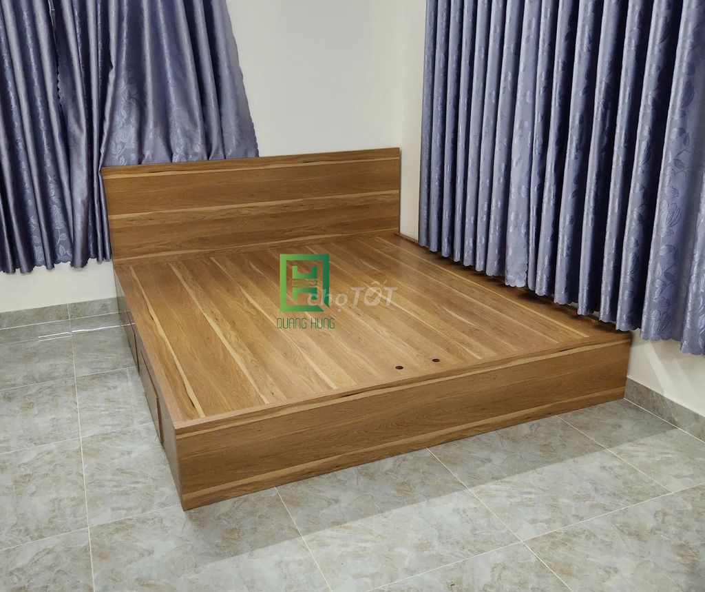 Giường ngủ Quang Hùng Gỗ MDF 1m2x2m. Mua bán Giường, chăn ga gối nệm tại Quận 1 Tp Hồ Chí Minh được đăng bởi Nội Thất Quang Hùng TD hình 1