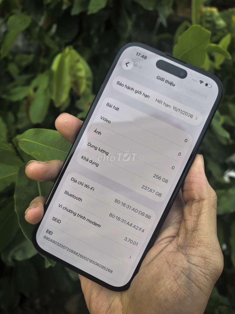 Apple iPhone 15 256GB Đen Đã qua sử dụng. Mua bán Điện thoại tại Thành phố Mỹ Tho Tiền Giang được đăng bởi Quan Nguyễn  hình 1