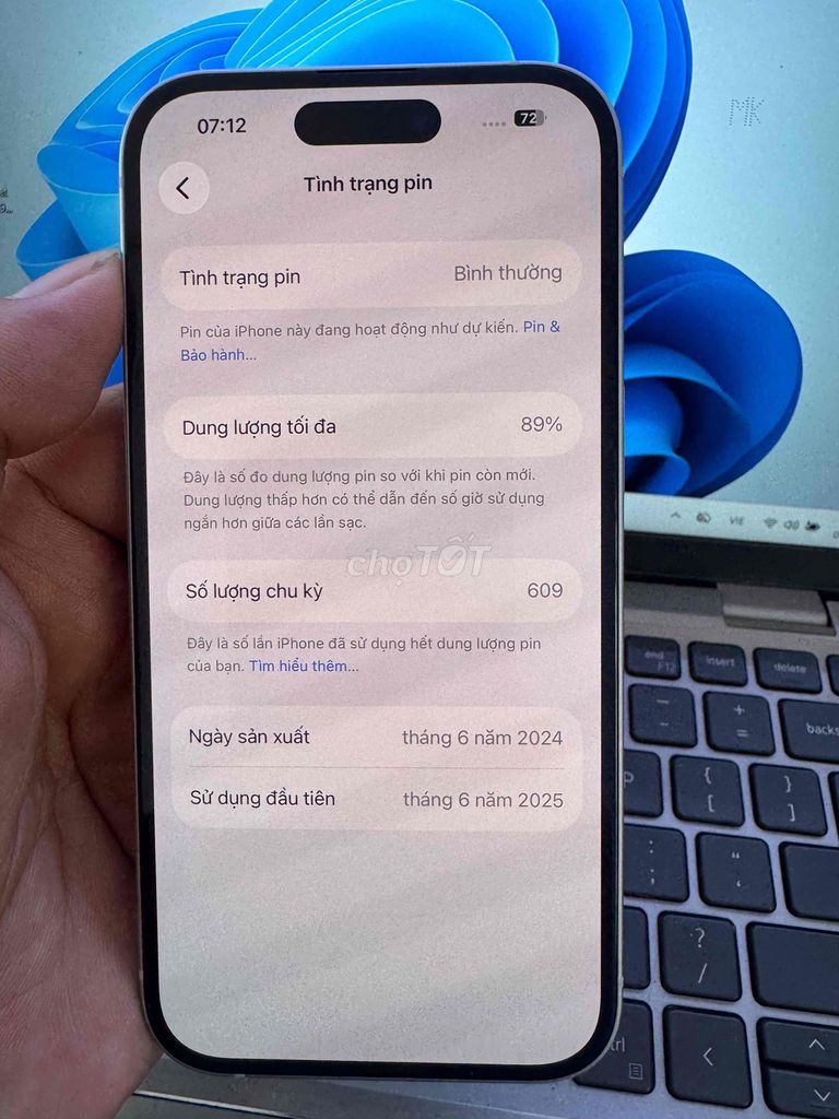 Apple iPhone 15 128GB Xanh 89%. Mua bán Điện thoại tại Quận 6 Tp Hồ Chí Minh được đăng bởi QUỐC THIÊN BÁN GÓP 0 ĐỒNG  hình 1