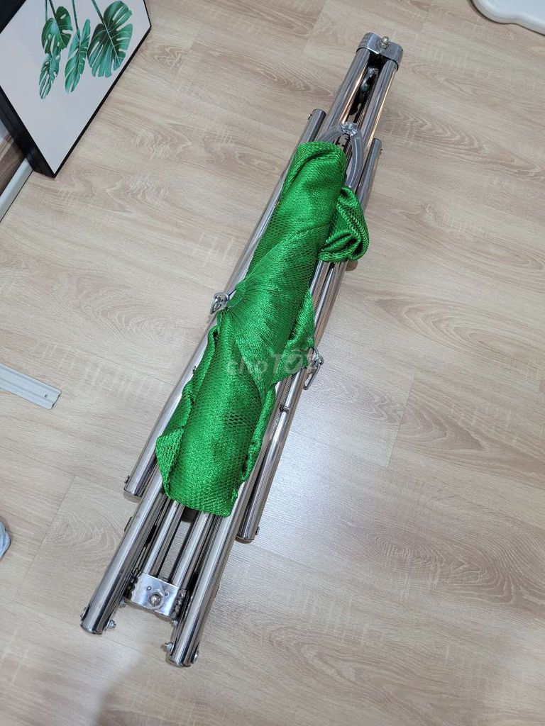 Võng xếp Inox Vải dệt Xanh lá ru em bé. Mua bán Giường, chăn ga gối nệm tại Quận Bình Tân Tp Hồ Chí Minh được đăng bởi Nguyen Hoai Nam hình 1
