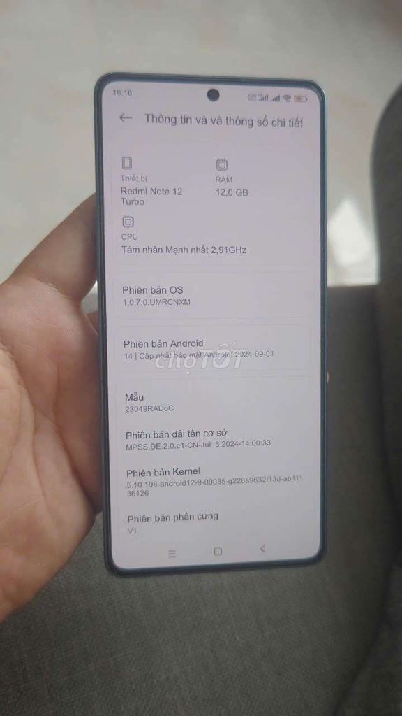 Bán hoặc giao lưu redmi note 12 tubor