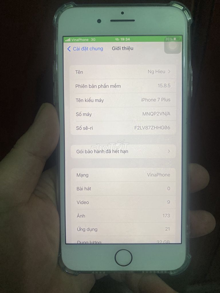 Apple iPhone 7 Plus 32GB Trắng Đã sử dụng. Mua bán Điện thoại tại Huyện Cẩm Giàng Hải Dương được đăng bởi Nguyễn Hiếu hình 1