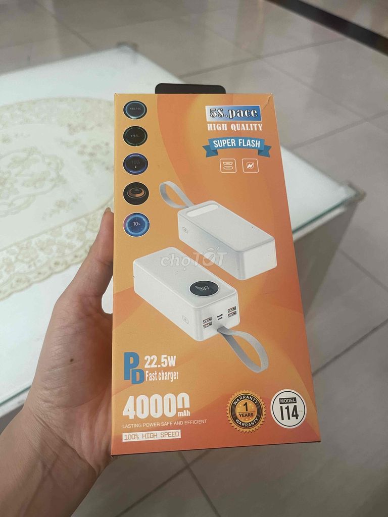 sạc Dự phòng 40.000mAh sạc nhanh 22.5W (đà nẵng)