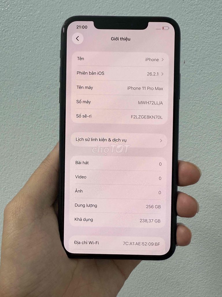 iPhone 11 Pro Max 256GB Xám Quốc tế. Mua bán Điện thoại tại Huyện Yên Khánh Ninh Bình được đăng bởi Minh hình 1