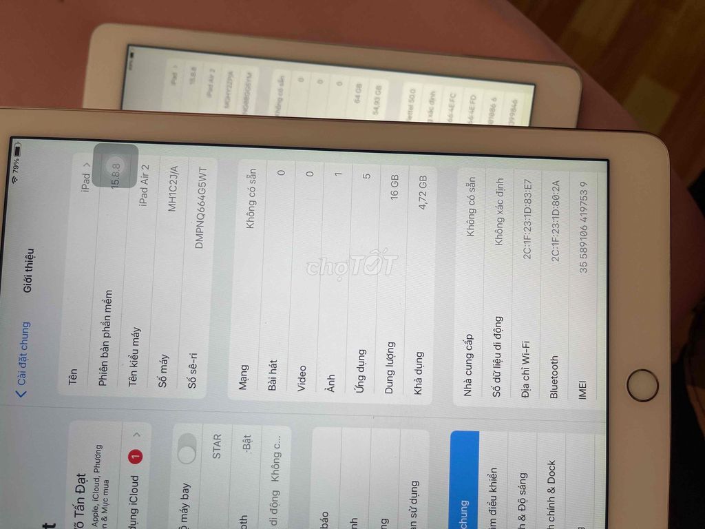 Apple iPad Air 2 Wifi 4G 16GB Vàng. Mua bán Máy tính bảng tại Thị xã Tân Uyên Bình Dương được đăng bởi truong hình 1