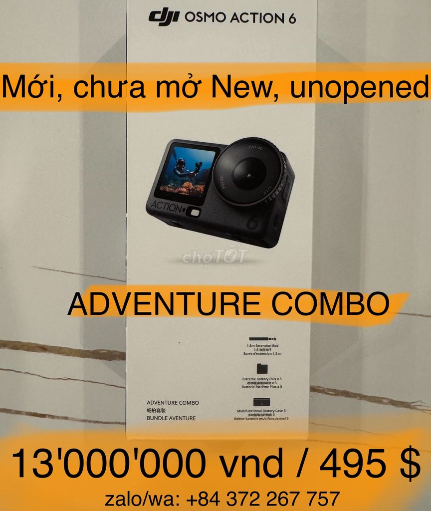 Camera hành trình DJI Osmo Action 6 Mới. Mua bán Máy ảnh, Máy quay tại Huyện Long Điền Bà Rịa - Vũng Tàu được đăng bởi VyaKon hình 1