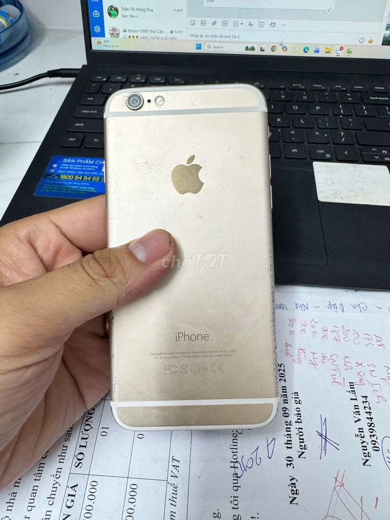 iPhone 6 32GB Vàng. Mua bán Điện thoại tại Quận Ninh Kiều Cần Thơ được đăng bởi Phan Tâm Như  hình 1