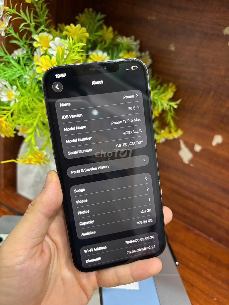 Apple iPhone 12 Pro Max 128GB Đen Oled. Mua bán Điện thoại tại Quận Bắc Từ Liêm Hà Nội được đăng bởi Cửa hàng Bính Táo hình 1