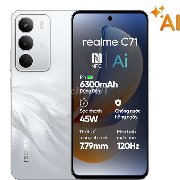 Realme C71 Ram 18GB ( 6+12 ) Bộ nhớ 128GB  Trắng. Mua bán Điện thoại tại Thành phố Biên Hòa Đồng Nai được đăng bởi Hoàng Phương hình 1