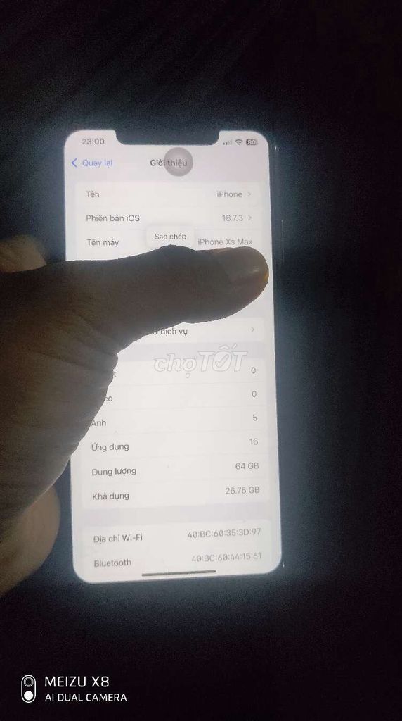 iPhone XS Max 64GB Đen Đã dùng. Mua bán Điện thoại tại Huyện Cẩm Mỹ Đồng Nai được đăng bởi Tuấn Premium hình 1