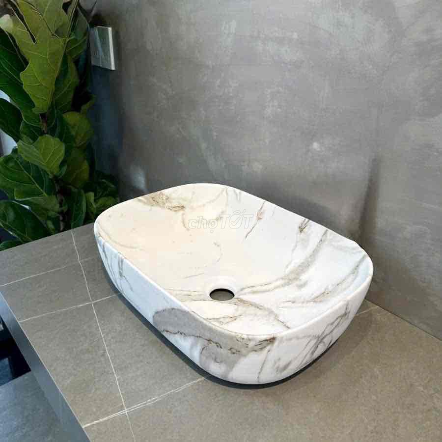 Chậu rửa mặt sứ Trắng vân đá. Mua bán Thiết bị vệ sinh, nhà tắm tại Quận Thanh Khê Đà Nẵng được đăng bởi Tên chưa cung cấp hình 1