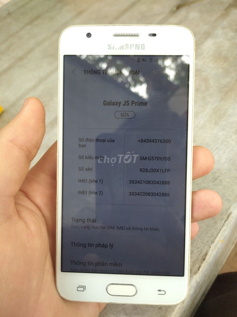 Samsung Galaxy J5 Prime Trắng. Mua bán Điện thoại tại Quận Thanh Xuân Hà Nội được đăng bởi Khang hình 1