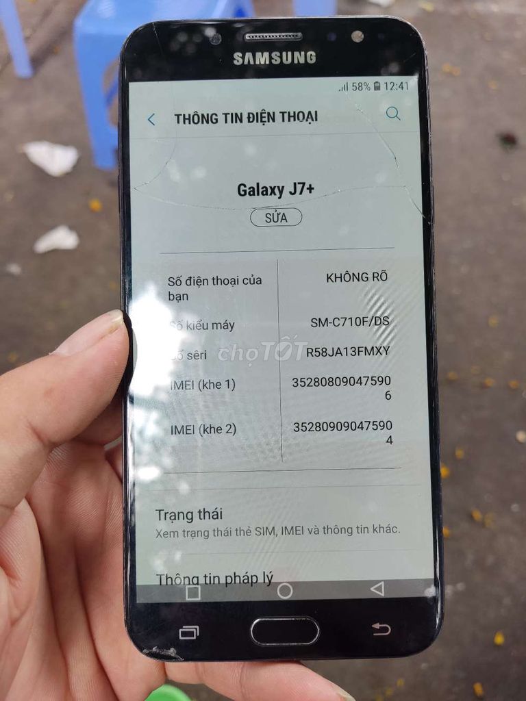 Samsung Galaxy J7+ 32GB Đen. Mua bán Điện thoại tại Quận Tân Phú Tp Hồ Chí Minh được đăng bởi  văn hình 1