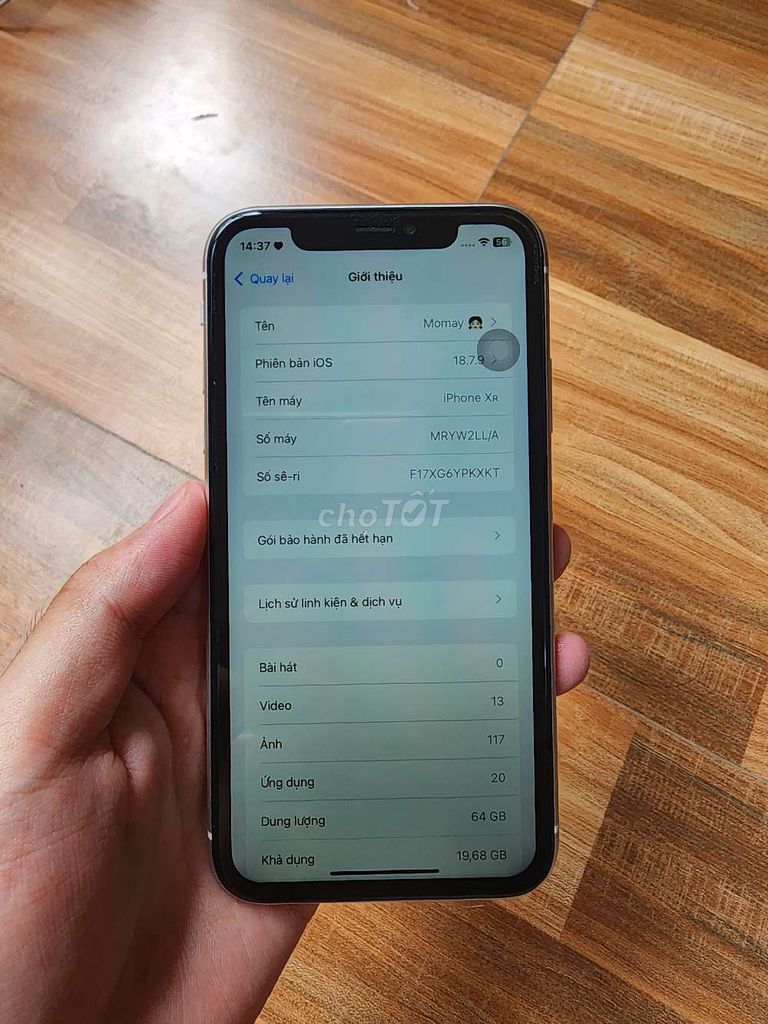 Apple iPhone XR 64GB Trắng . Mua bán Điện thoại tại Quận Hà Đông Hà Nội được đăng bởi Hạ Hồ hình 1