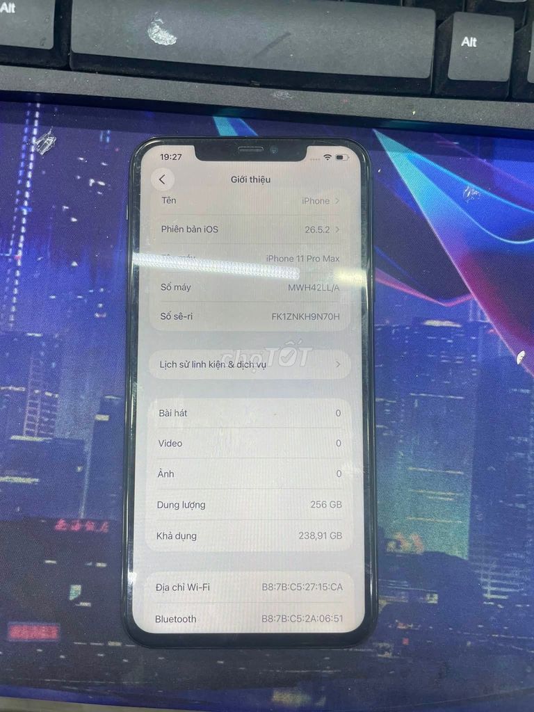 Apple iPhone 11 Pro Max 256GB Đã thay màn hình. Mua bán Điện thoại tại Quận 5 Tp Hồ Chí Minh được đăng bởi Hội Đồ Điện Tử hình 1