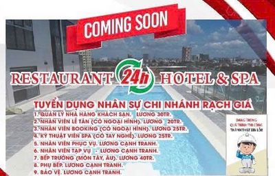 📣[RẠCH GIÁ] NV LỄ TÂN, NV BOOKING (có ngoại hình). Việc làm tại Thành phố Rạch Giá Kiên Giang được đăng bởi Anh Út