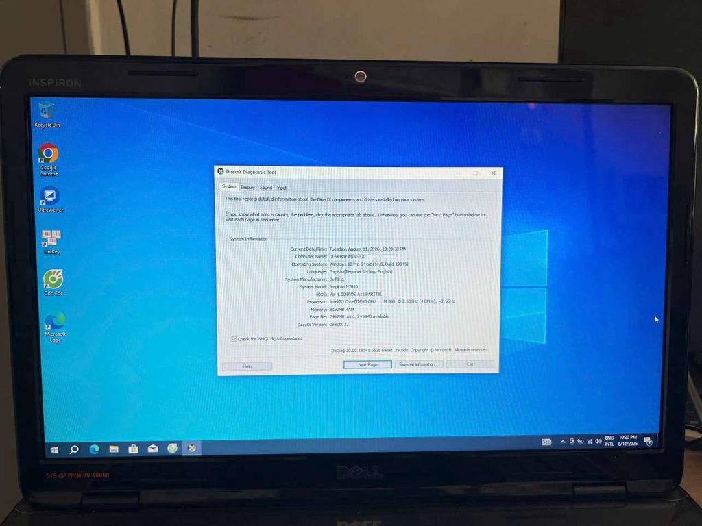 Dell Inspiron N7010 i3 17 inch 8GB Windows 10 Đen. Mua bán Laptop tại Quận Bình Thạnh Tp Hồ Chí Minh được đăng bởi duy hình 1