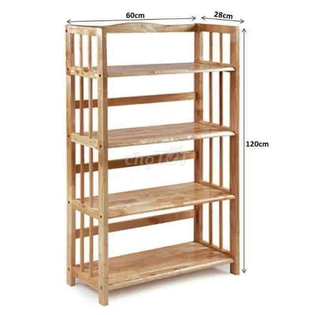 Kệ gỗ cao su 4 tầng, kệ sắt, kệ sách. Mua bán Tủ, kệ gia đình tại Huyện Bình Chánh Tp Hồ Chí Minh được đăng bởi Việt hình 1