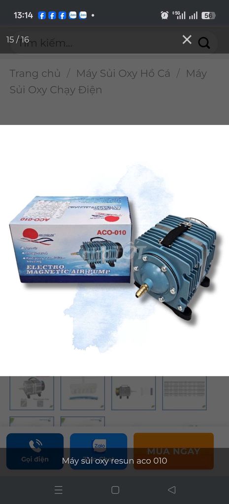 Máy sủi oxy RESUN ACO-010. Mua bán Phụ kiện, Thức ăn, Dịch vụ tại Quận Bình Thuỷ Cần Thơ được đăng bởi Tấn Phát  hình 1