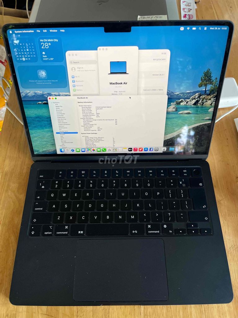 MacBook Air M2 13 inch Ran 8gb Ssd 256gb. Mua bán Laptop tại Quận Sơn Trà Đà Nẵng được đăng bởi BƠ BƯ Macbook Cũ hình 1