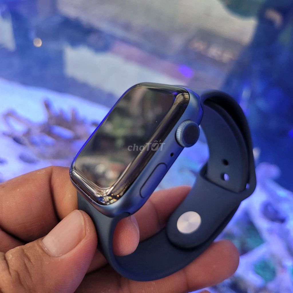 Apple Watch seri 7 blue 45mm VN đep keng pin 98%.