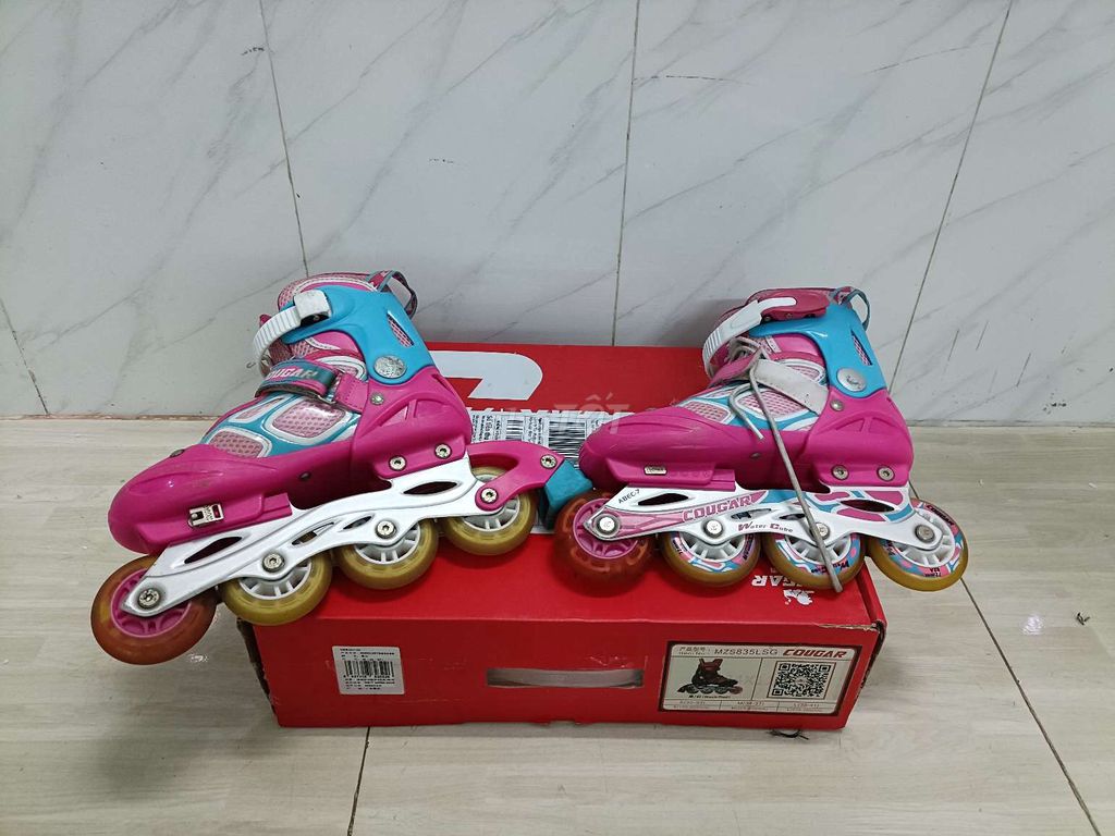 Giày patin trẻ em Cougar CG-835LSG Size M hồng. Mua bán Đồ thể thao, Dã ngoại tại Thành phố Biên Hòa Đồng Nai được đăng bởi Lucky hình 1
