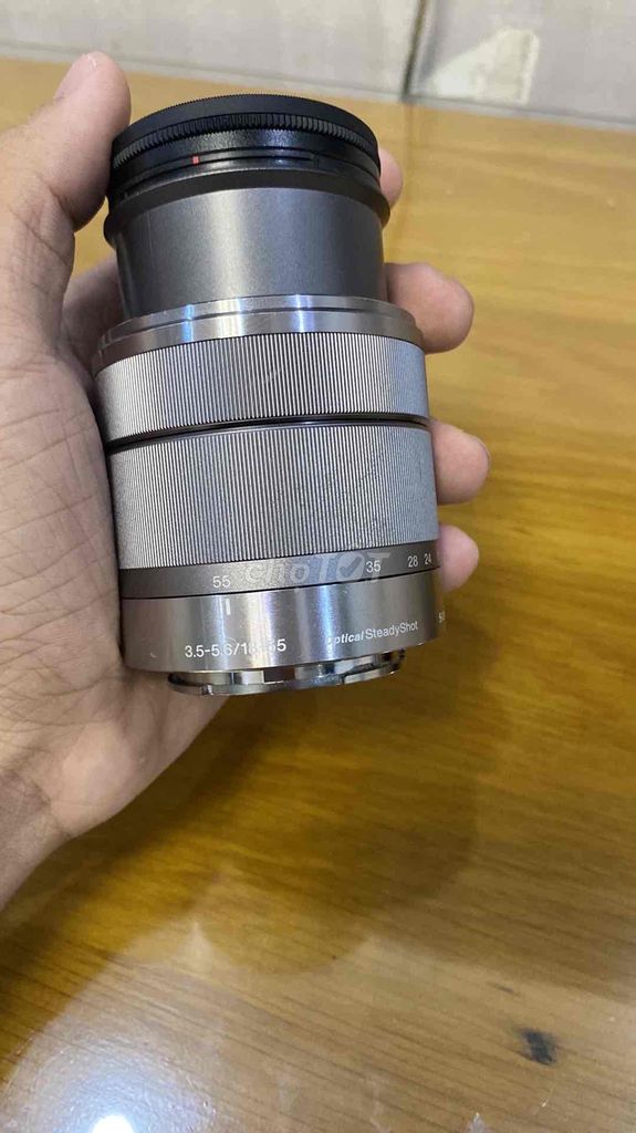 sony e 18-55 kèm 2 filter và hood