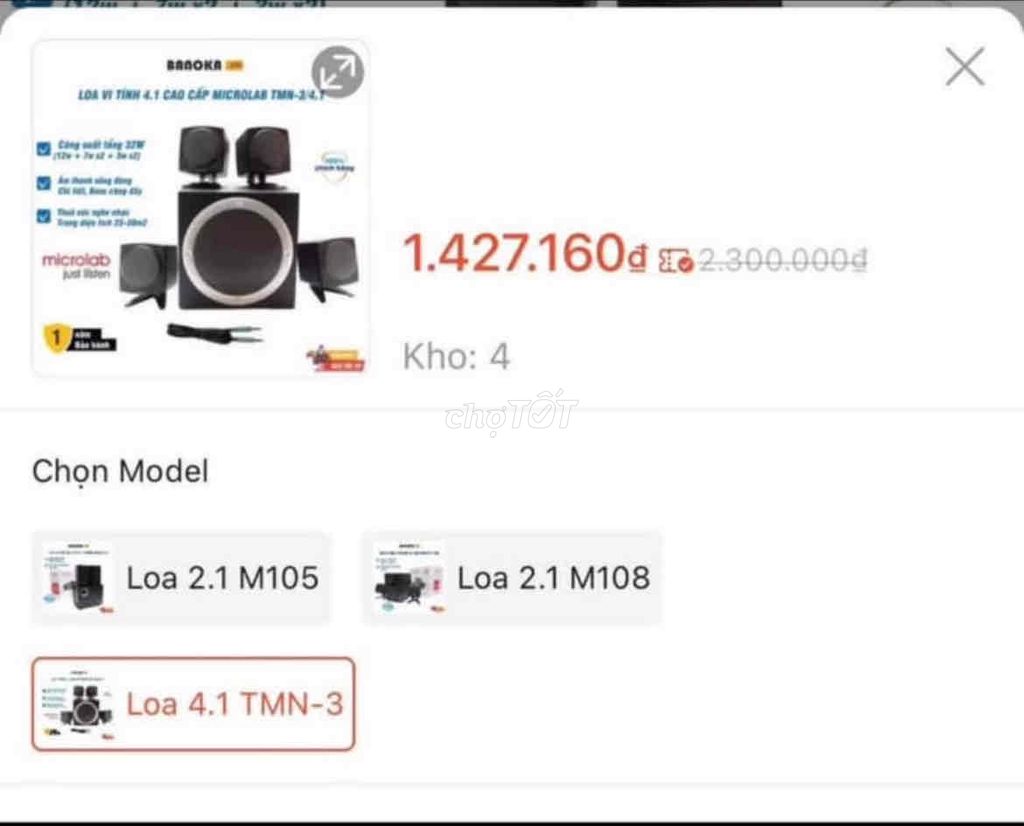 Loa vi tính Microlab TMN-3/4.1. Mua bán Tivi, Âm thanh tại Thành phố Nam Định Nam Định được đăng bởi Đỗ Tiến Tài hình 1
