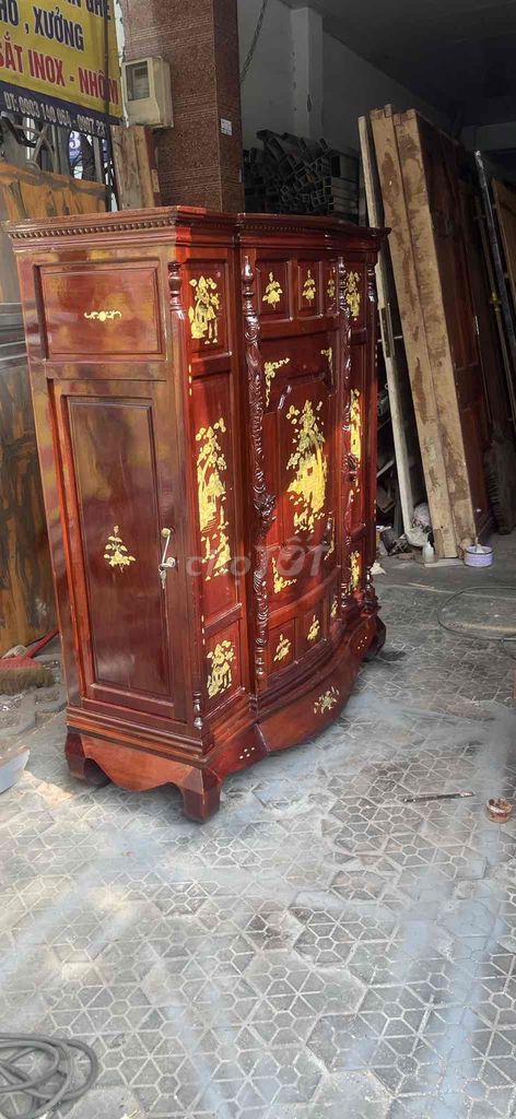 Tủ thờ gỗ căm xe Nâu đỏ 128cm. Mua bán Tủ, kệ gia đình tại Quận Gò Vấp Tp Hồ Chí Minh được đăng bởi Đại Nam  hình 1
