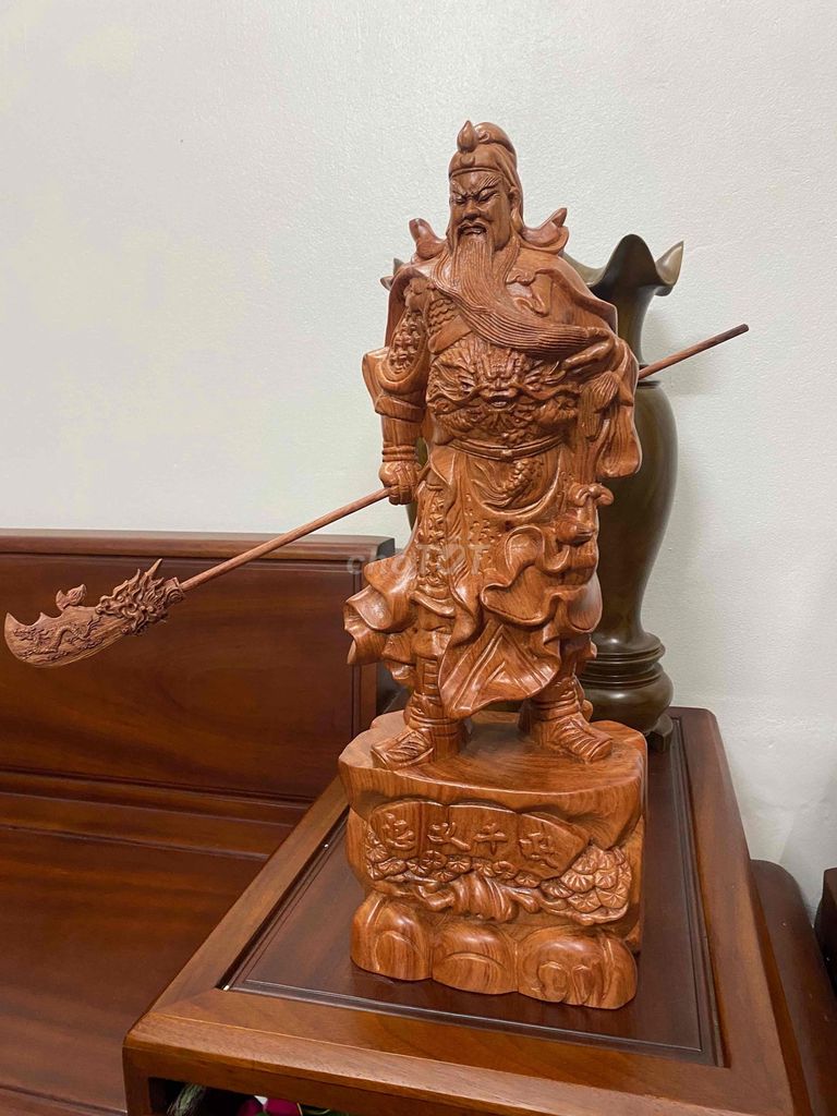 Tượng gỗ Quan Văn Trường 60cm. Mua bán Cây cảnh, đồ trang trí tại Huyện Đông Anh Hà Nội được đăng bởi Đức Hậu hình 1