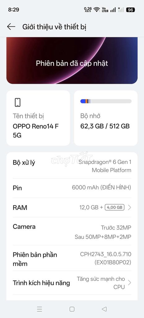 OPPO Reno14 F 5G 12GB/512GB Snapdragon 6 Gen 1. Mua bán Điện thoại tại Thành phố Nha Trang Khánh Hòa được đăng bởi hana hình 1