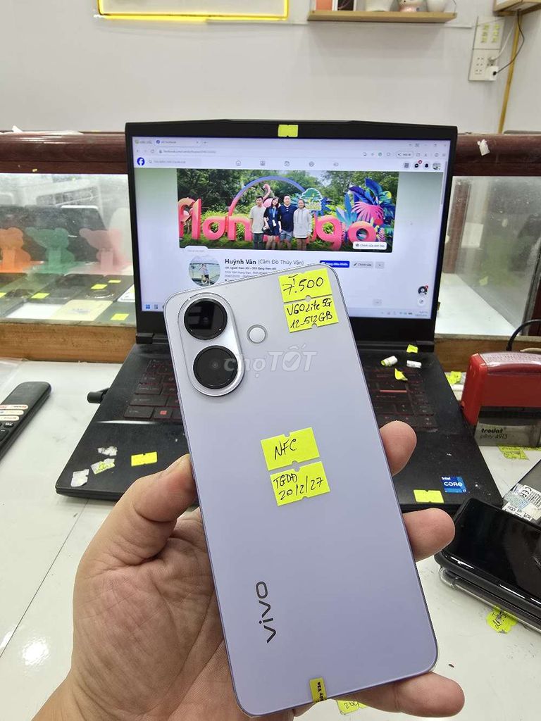 Vivo V60 Lite 5G 512GB. Mua bán Điện thoại tại Thành phố Long Xuyên An Giang được đăng bởi Facebook Cầm Đồ Thúy Vân hình 1