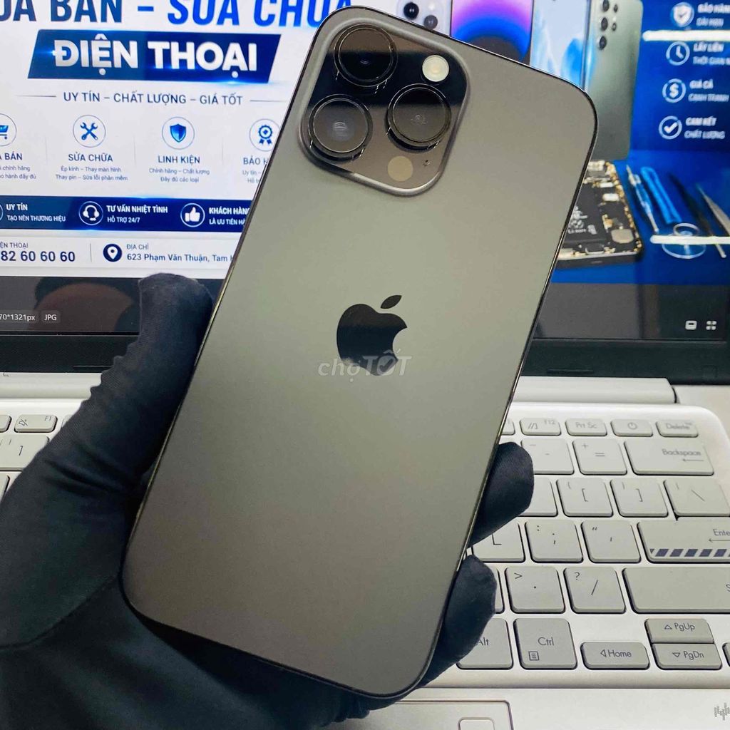 Apple iPhone 14 Pro Max 128GB Màu xám Quốc Tế. Mua bán Điện thoại tại Thành phố Biên Hòa Đồng Nai được đăng bởi DT MOBILE BIÊN HOÀ hình 1