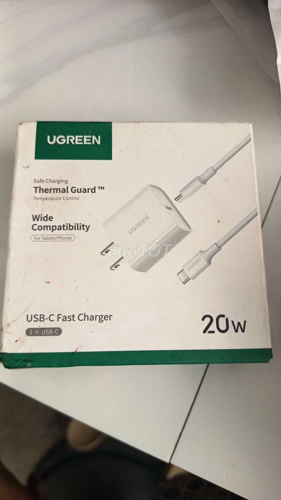 Củ sạc nhanh UGREEN 20W USB-C Trắng. Mua bán Phụ kiện (Màn hình, Chuột...) tại Thị xã Cai Lậy Tiền Giang được đăng bởi Liên Cherry hình 1
