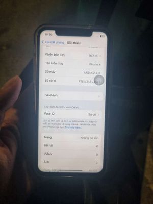 Apple iPhone X 64GB iCloud ẩn, mất Face