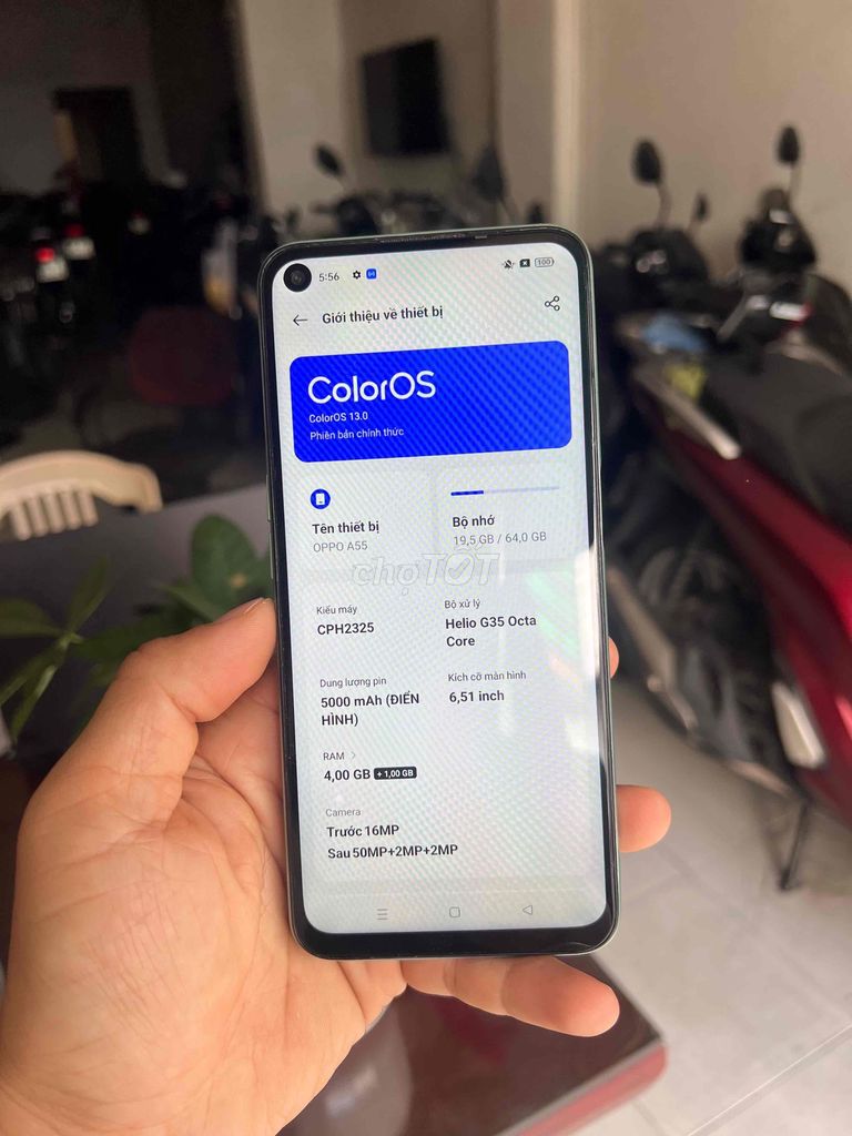 OPPO A55 64GB Xanh ngọc. Mua bán Điện thoại tại Quận Gò Vấp Tp Hồ Chí Minh được đăng bởi Duy Anh hình 1