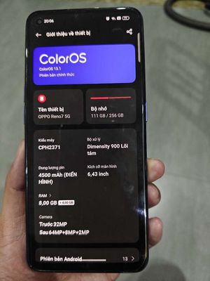 Oppo Reno 7 5G 256GB Xanh