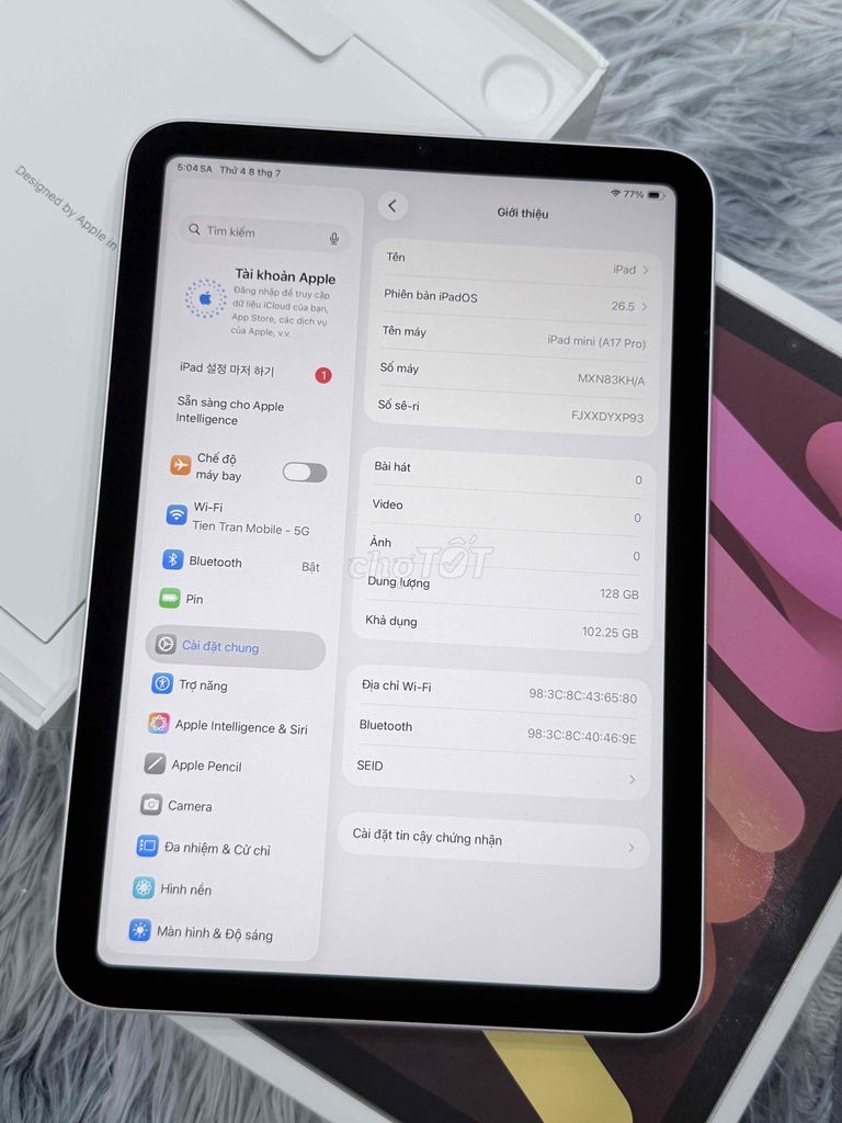 Apple iPad mini 7 128GB Starlight WiFi. Mua bán Máy tính bảng tại Quận 5 Tp Hồ Chí Minh được đăng bởi Kim Ngân hình 1
