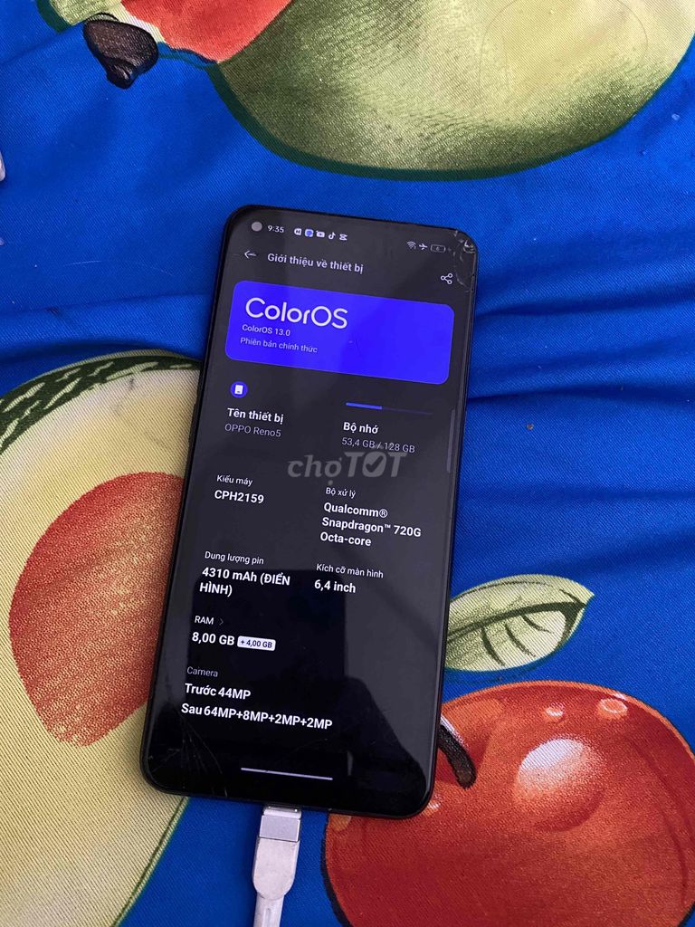Oppo Reno5 128GB Đen. Mua bán Điện thoại tại Thị xã Bến Cát Bình Dương được đăng bởi Trung Hoàng hình 1