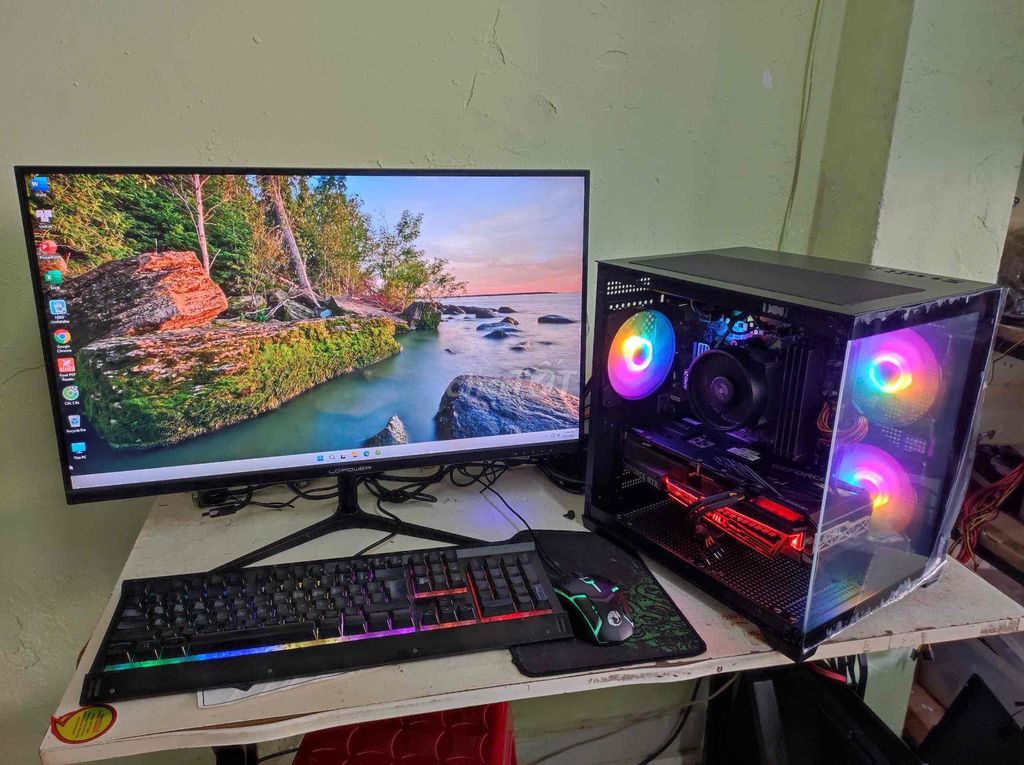 Bộ PC Ryzen 5-5500, RTX 3060, Màn 27 inch. Mua bán Máy tính để bàn tại Thị xã Điện Bàn Quảng Nam được đăng bởi Phước hình 1