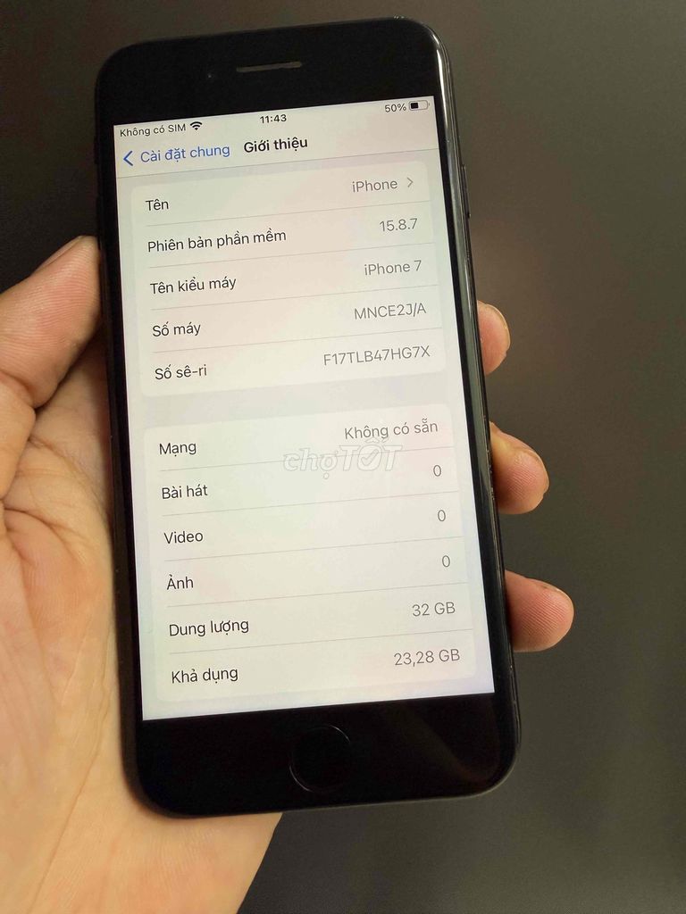 iPhone 7 32GB Zin Full. Mua bán Điện thoại tại Thành phố Phan Thiết Bình Thuận được đăng bởi Minh Phát hình 1