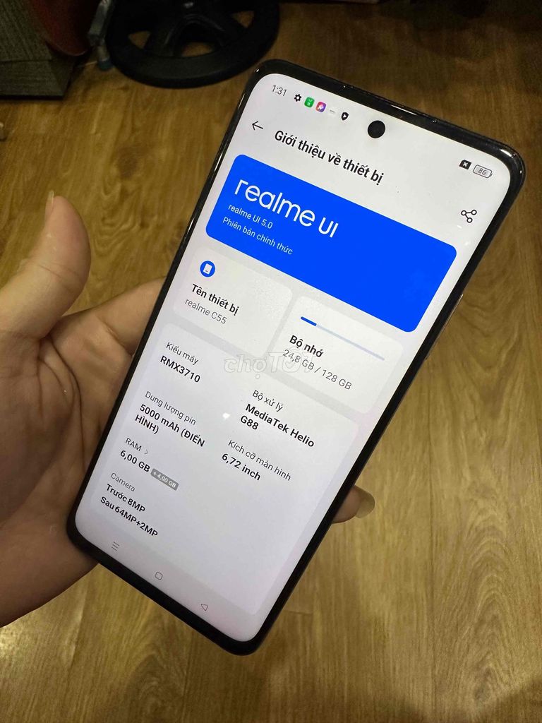 Realme C55 128Gb zin full xài ok. Mua bán Điện thoại tại Quận Bình Tân Tp Hồ Chí Minh được đăng bởi Mr Zui 18 tuổi rưỡi hình 1