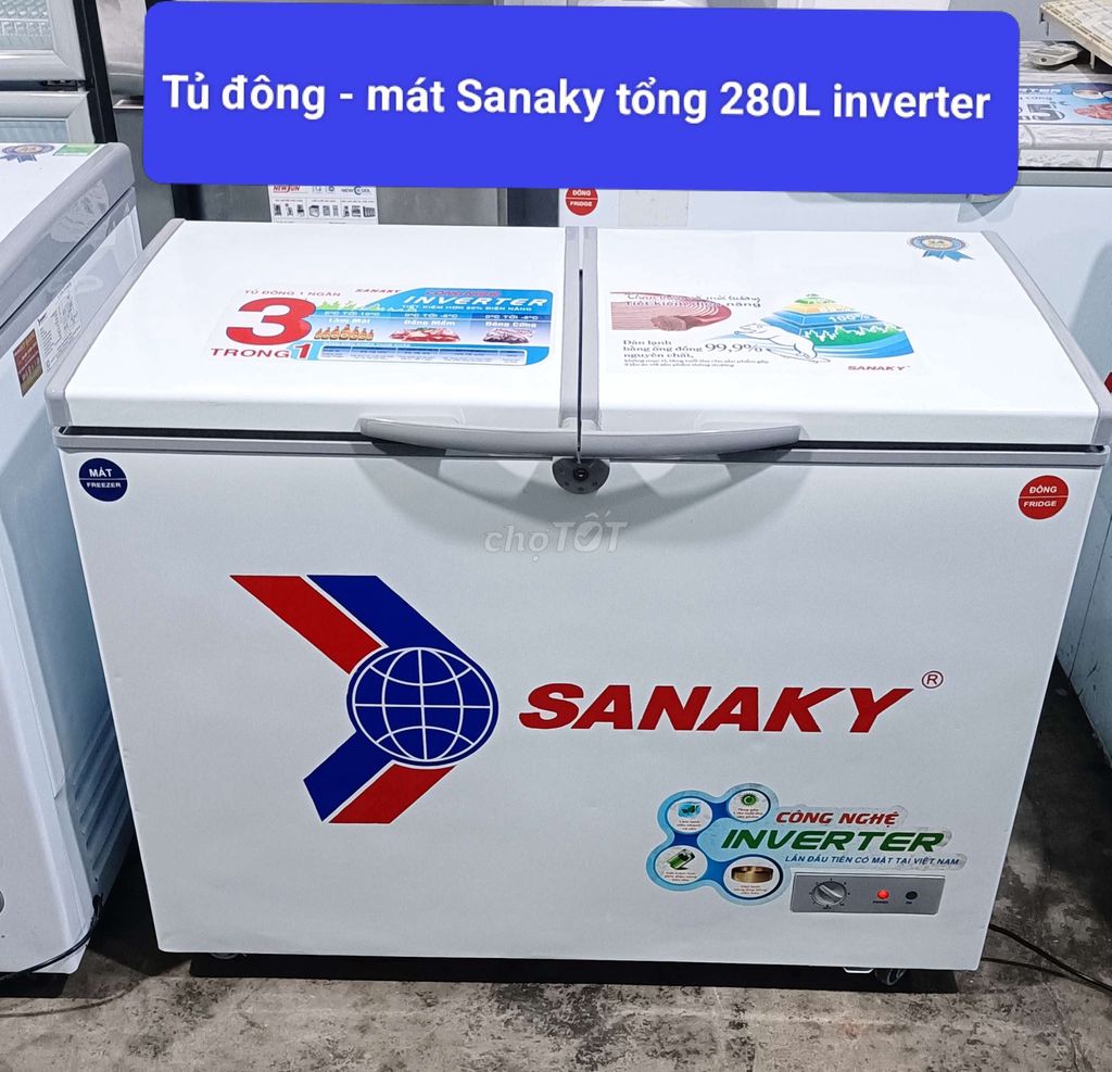 Tủ đông mát Sanaky 280L inverter . Mua bán Tủ lạnh tại Thành phố Nha Trang Khánh Hòa được đăng bởi Điện Lạnh Duy Quang Nha Trang   hình 1